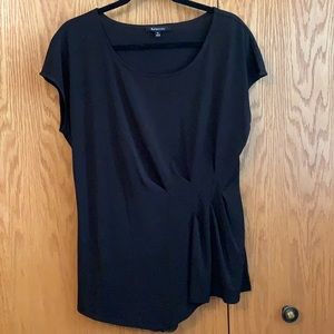 NWOT Relativity black asymmetrical top, size XL